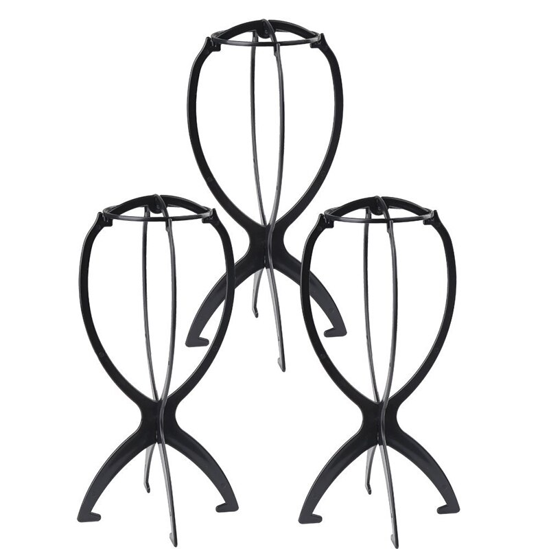 Blauwe Pruik Display Stand Head Hat Cap Hair Holder Opvouwbare Stabiele Gereedschap