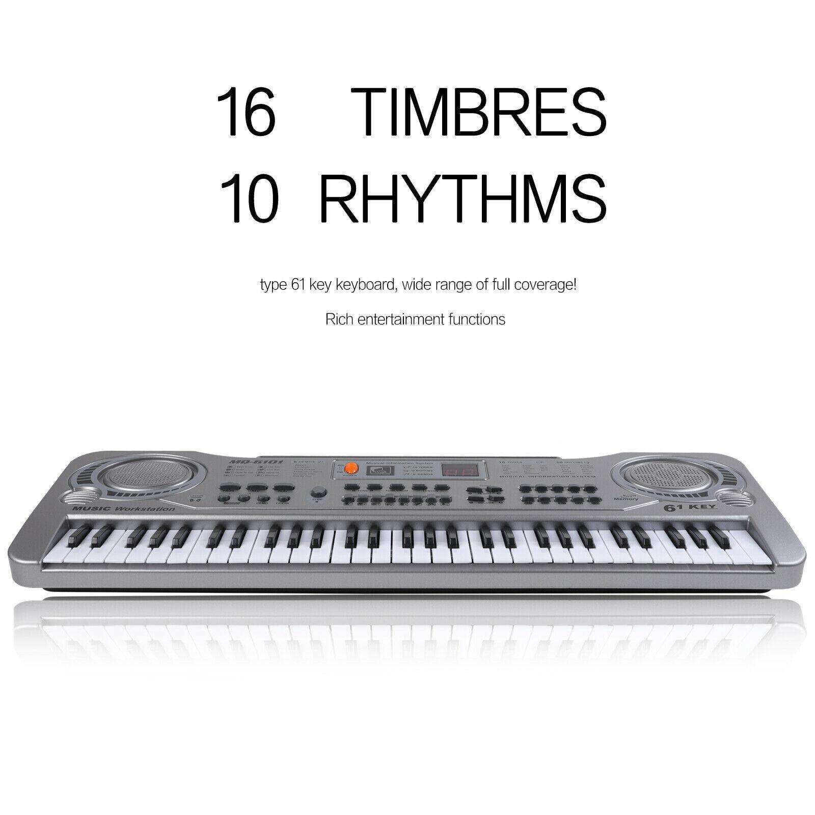 61 Toetsen Digitale Piano Keyboard Elektrische Piano Orgel Beginners Onderwijs Speelgoed Muziekinstrumenten Pedaal Instrument Opnemen