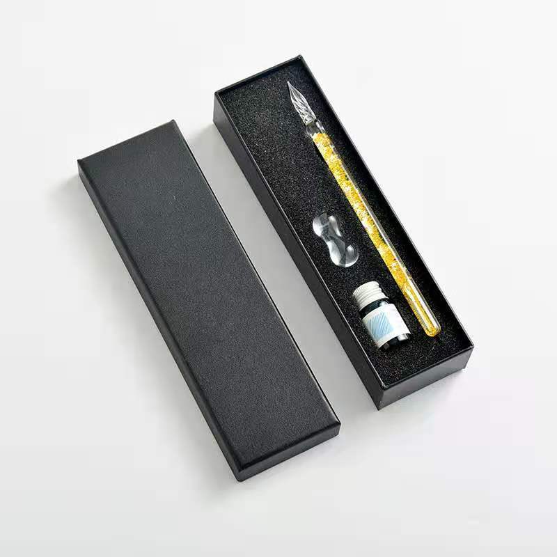 Quicksand Gradient Colour Glass Dip Pen 16 Style Student Stationery School Supplies Writing Printing Fountain Pen School: 12