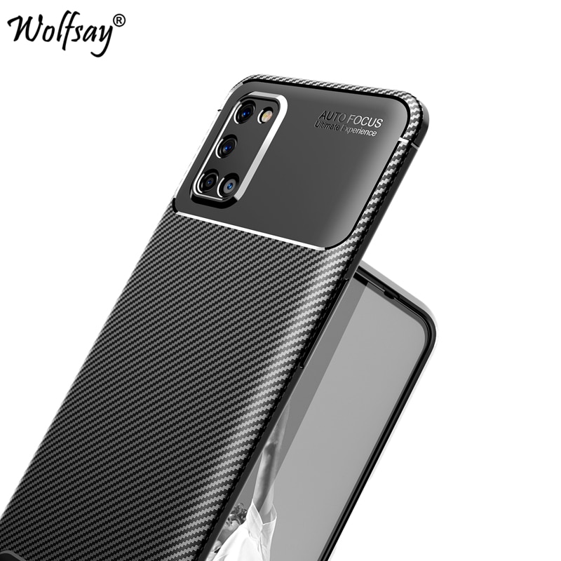 For Oppo A92 Case Cover Soft Silicone Bumper Anti-knock Carbon Fiber Cover For Oppo A52 Case For Oppo A92 A72 A52 Shell 6.5 inch