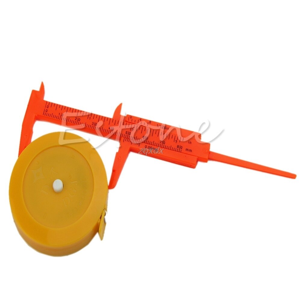 1Pc Mini Plastic Ruler Sliding 80mm Vernier Caliper Gauge Measure Tools Z11