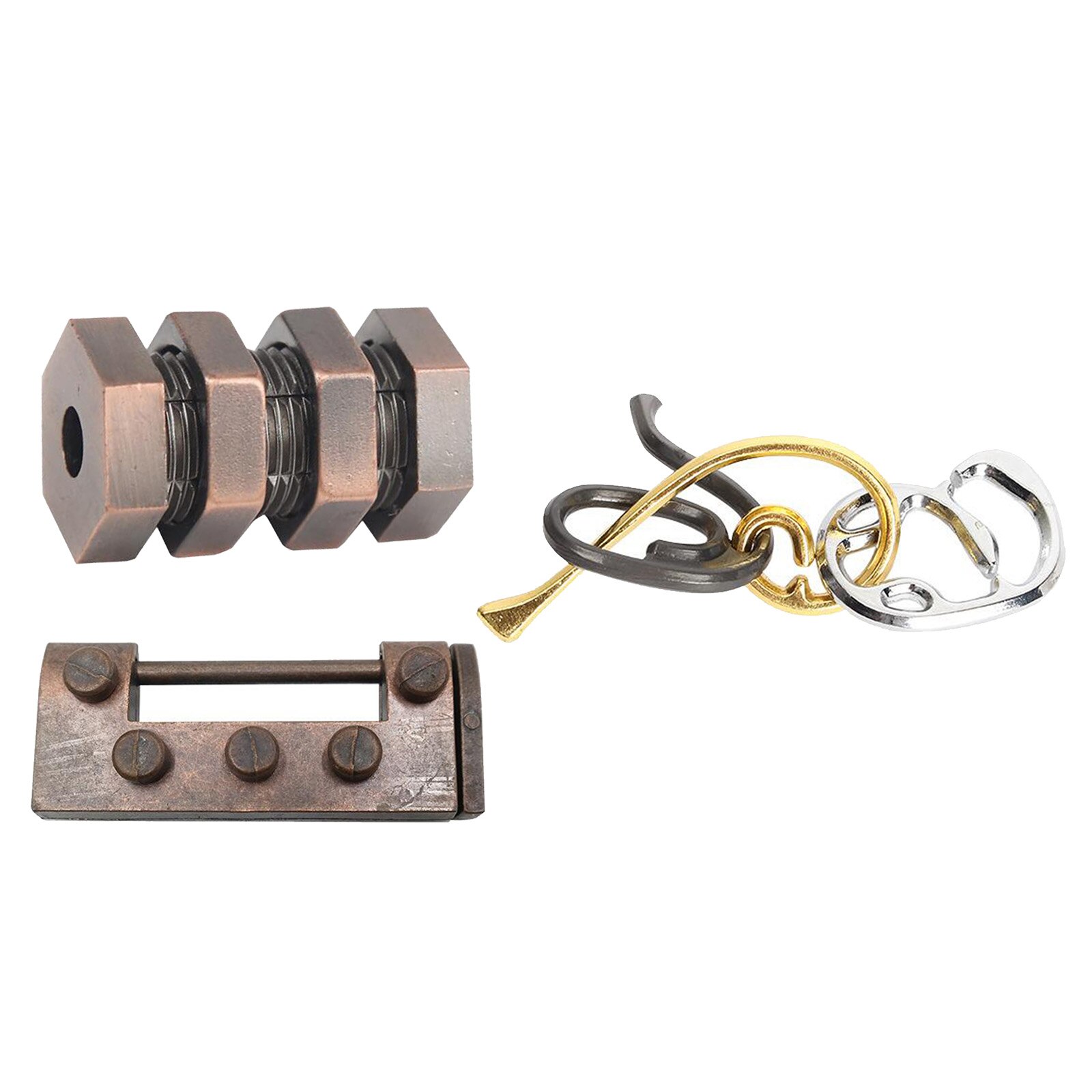 thumbnail image 2 of 8-in-1 Metal Chinese Ring Puzzle Set – Brain Teaser IQ Toy For Kids & Adults – Educational Fun 2 of 6
