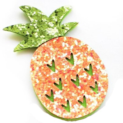 Brillo sandía sentía apliques DIY piña Cupcake paleta plana sentía apliques: Pineapple