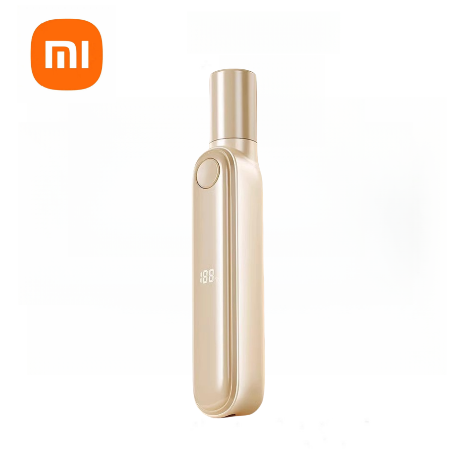 recortador de pelo de nariz eléctrico XIAOMI MIJIA 13000rpm pantalla Digital LED inteligente con recortador de cuchilla de doble filo para nariz: Beige