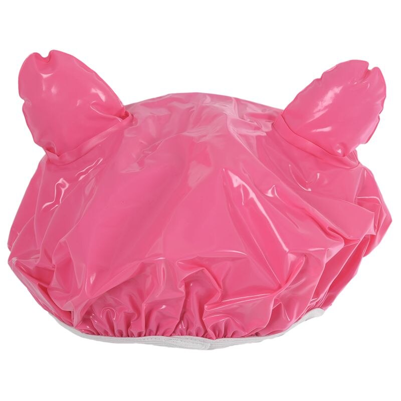Novelty Animal Waterproof Shower Cap Bath Dry Hair Cover Protector Hat Pink