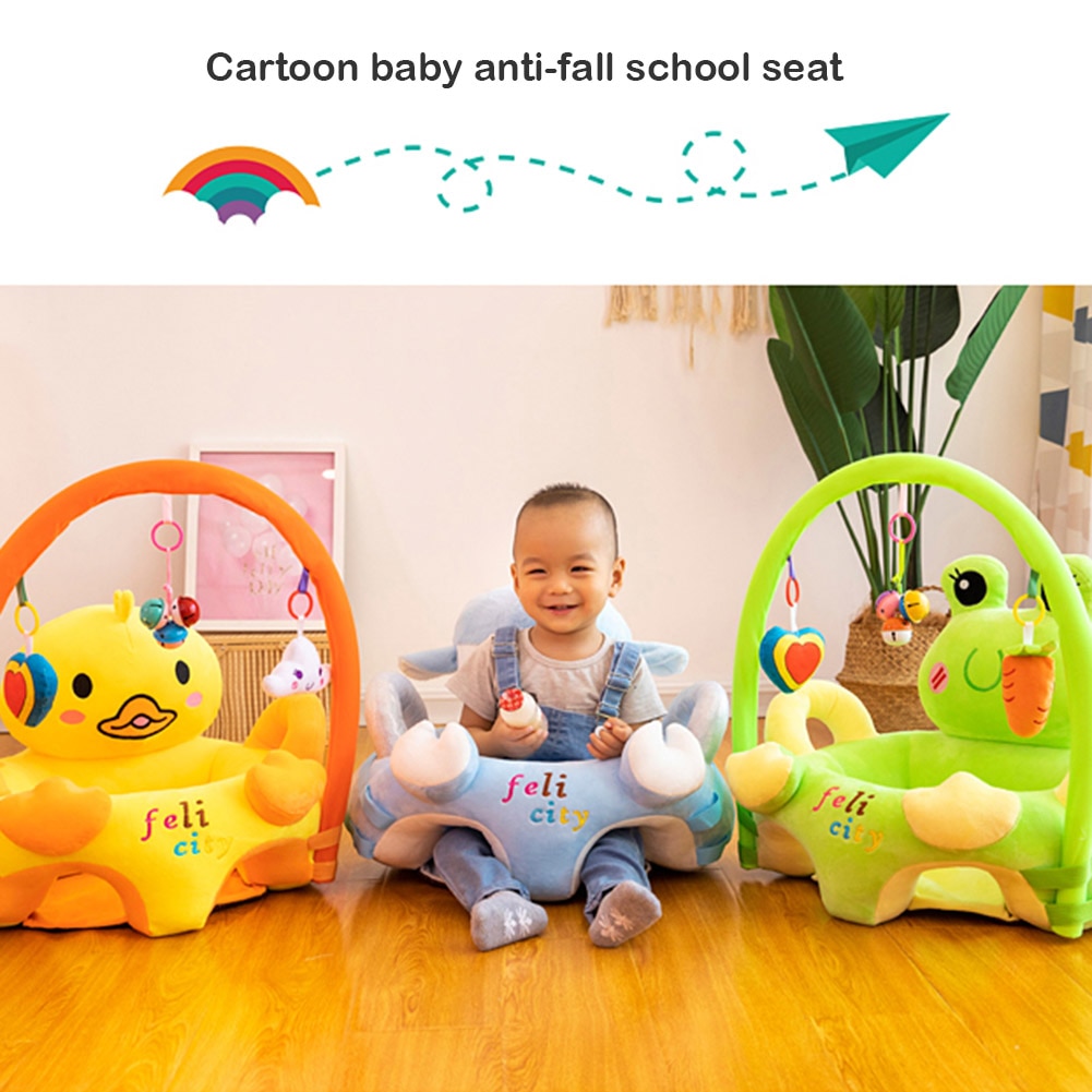 Baby plys stol sofa støtte sæde spædbørn småbørn rede let at lære at sidde tegneserieværktøj små børn tilbehør