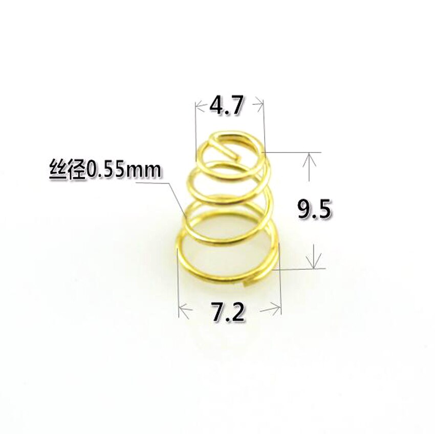 10PCS Driver Switch Spring for flashlight torch lamp lantern lanterna flash light driver board Circuit Board Gold-plated Springs: B
