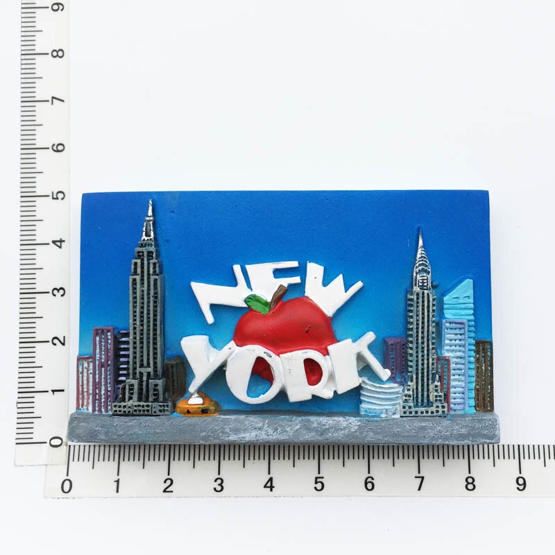 Handgemaakte Geschilderd York 3D Koelkast Magneten Toerisme Souvenirs Koelkast Magnetische Stickers