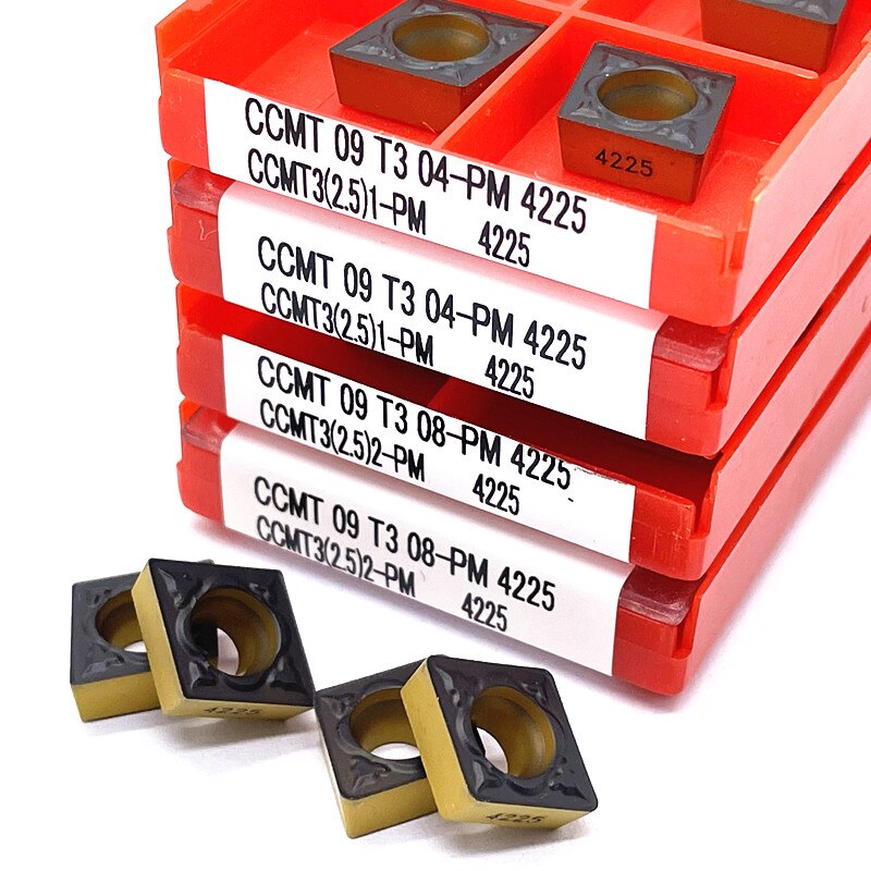 10Pcs CCMT09T304 Pm 4225 CCMT09T308 Pm 4225 Draaibank Cutter Interne Tokarny Carbide Draaien Gereedschap