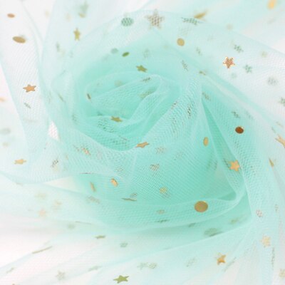 Netz garn sterne knospe siebdruck garn stoff Hochzeit kleid stoffe, matt transparent garn, hochzeit spitze dekoration: 12