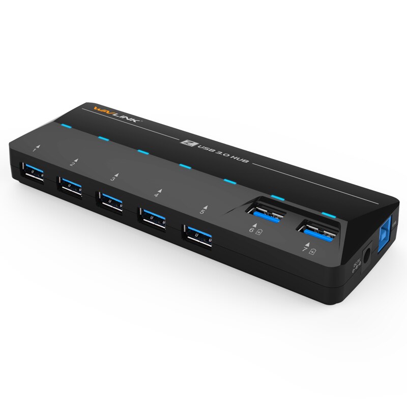 USB3.0 Splitter 7 Poorten Met Voeding Hub Computer Hoge Snelheid Expansie Conversie Multi-Interface Hub