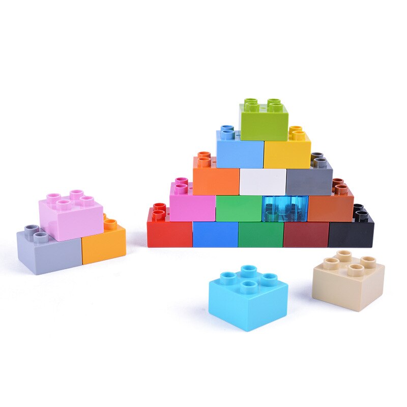 12pcs DIY MOC Large Building Block Bricks Thin 2X4 Bricks Big Size Assembled Accessories Bulk Part Enlighten Brick Children Toys
