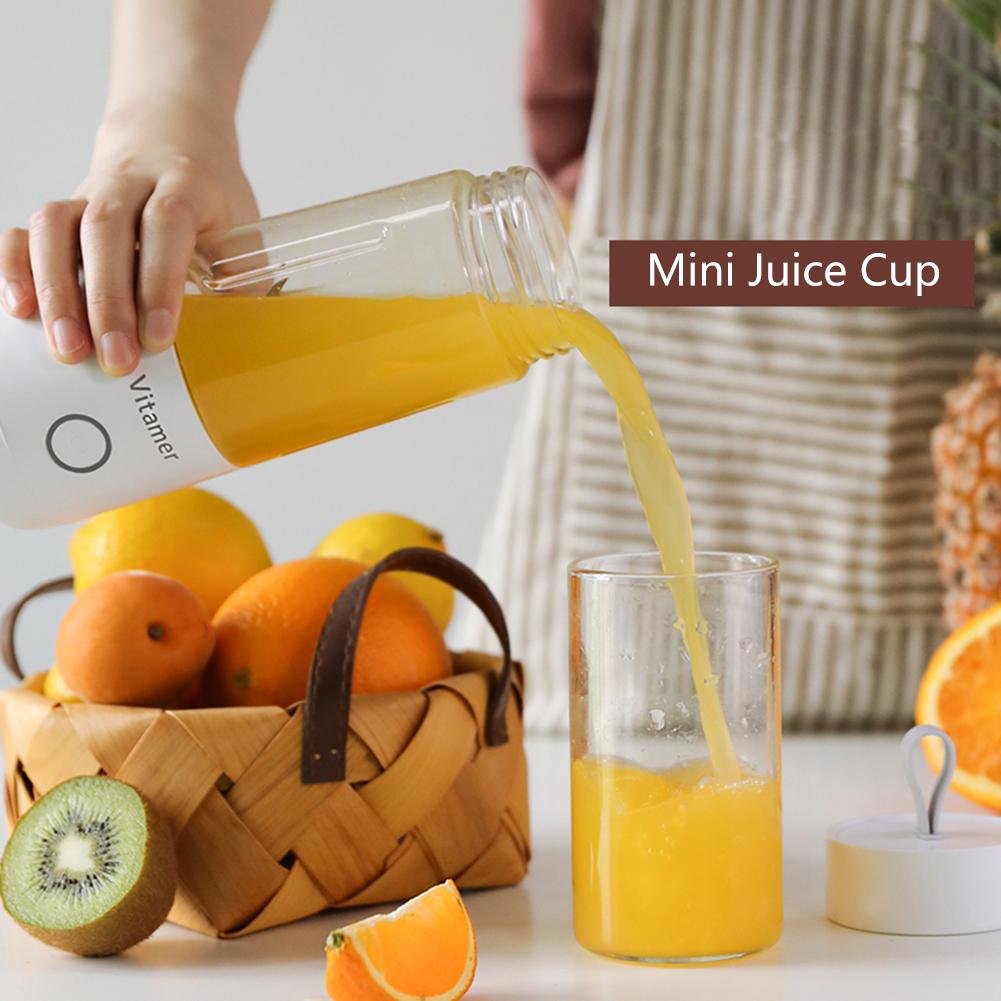 350ml mini kannettavaa sähkökäyttöistä hedelmämehua, usb ladattava smoothiekone blenderi urheilupullon mehukuppi
