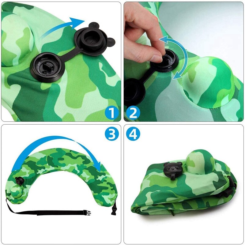 Cinturón de natación inflable anillo de natación portátil entrenador de nado flotador de piscina Almohada de Viaje para el cuello para niños adultos