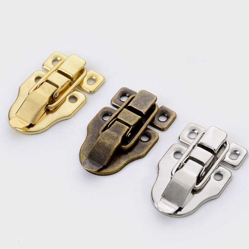Antique brass Silver Golden Heavy Duty Trunk Toggle Catch Jewelry Chest Wooden Wine Box Case Suitcase Hasp Latch Lock 40x62mm