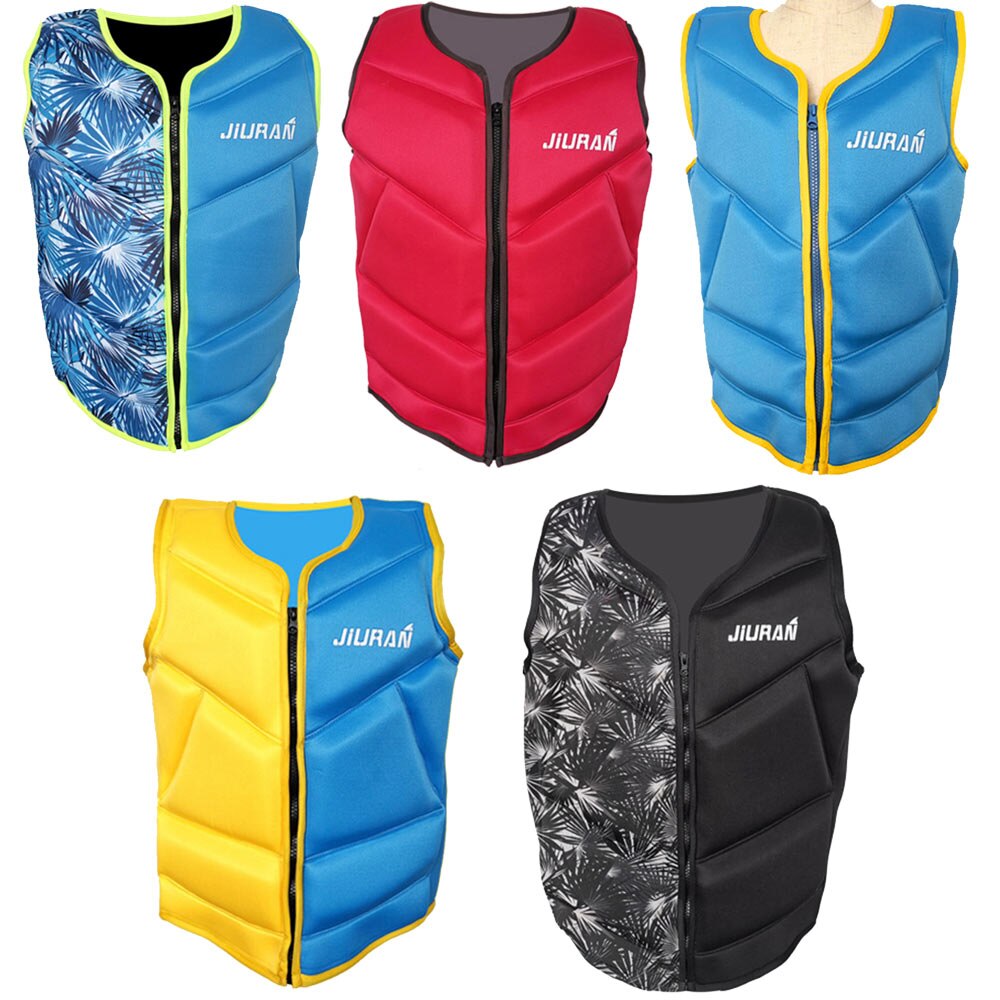 Conveniente neopreno para adultos natación flotabilidad pesca salvavidas chaqueta de flotación Rescue Sea Fishing Vest canoa Sailing S-XXXL