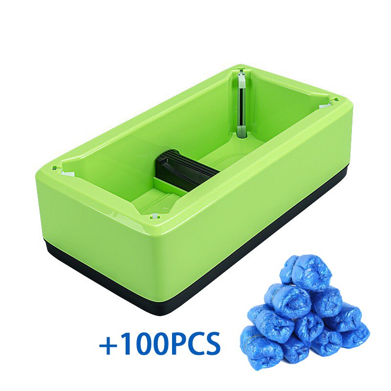 Disposable Shoe Cover Vending Machine Waterproof Shoe Cover Vending Machine Portable Hands Free Machine for Home Office Factory: Green-100pcs