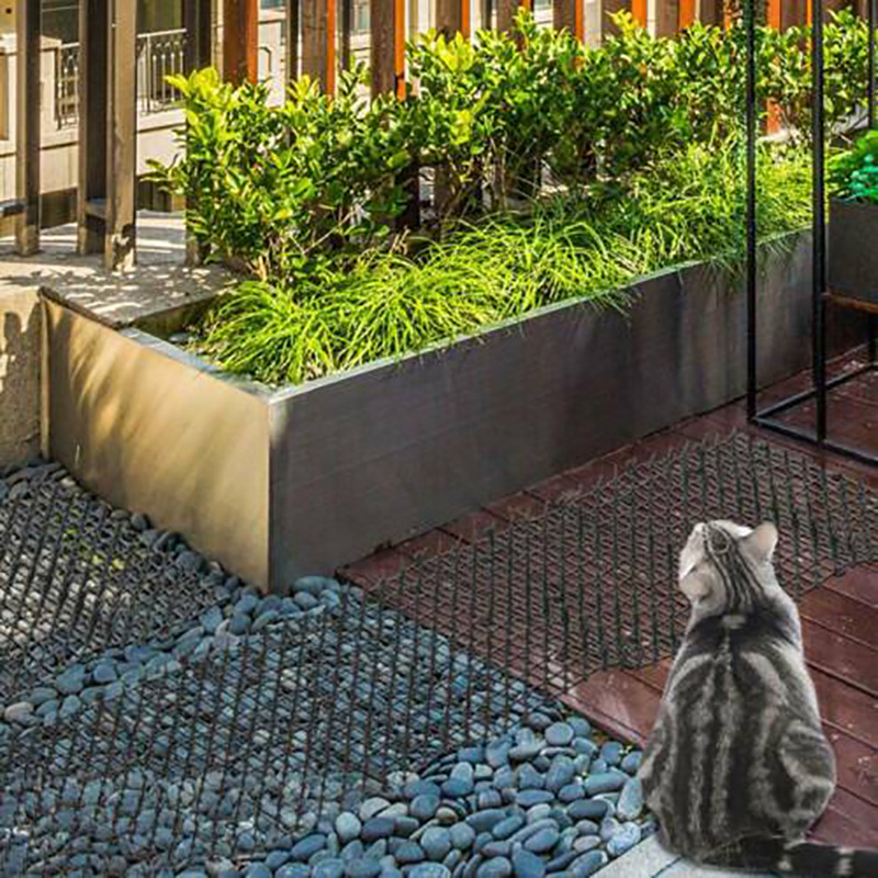 2 metros esteras de gato Scat con picos tiras de espinela Anti-gato tapón de excavación para jardín proteger plantas flores P7Ding