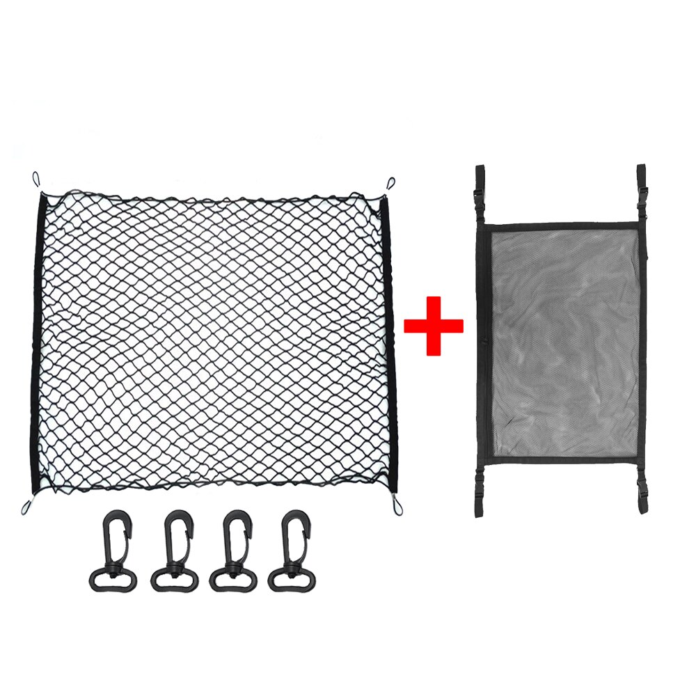 Filet de rangement pour plafond de voiture, filet de rangement pour plafond de voiture, sac de rangement en Nylon, filet de rangement Portable pour intérieur de voiture: GRAY
