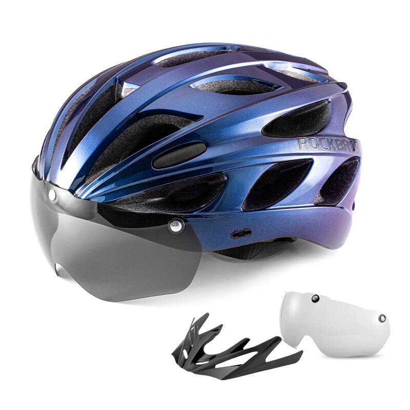 Rockbros Fiets Helm Ultralight Integraal Gegoten Helm Rand Lens Goggles Bike Helm Mannen Vrouwen Eps Mtb Road Fietshelm: TT-16-CB