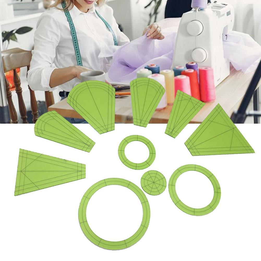 10Pcs Sewing French Curve Ruler Dressmaking Tailor Drawing Template Craft Tool Set