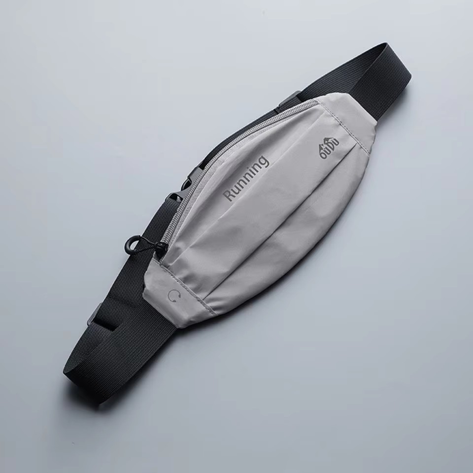 Kokossi reflekterende lommer sportsveske løpeveske mobiltelefonveske holder utendørs midjeveske belter vanntett veske unisex: Svart farge