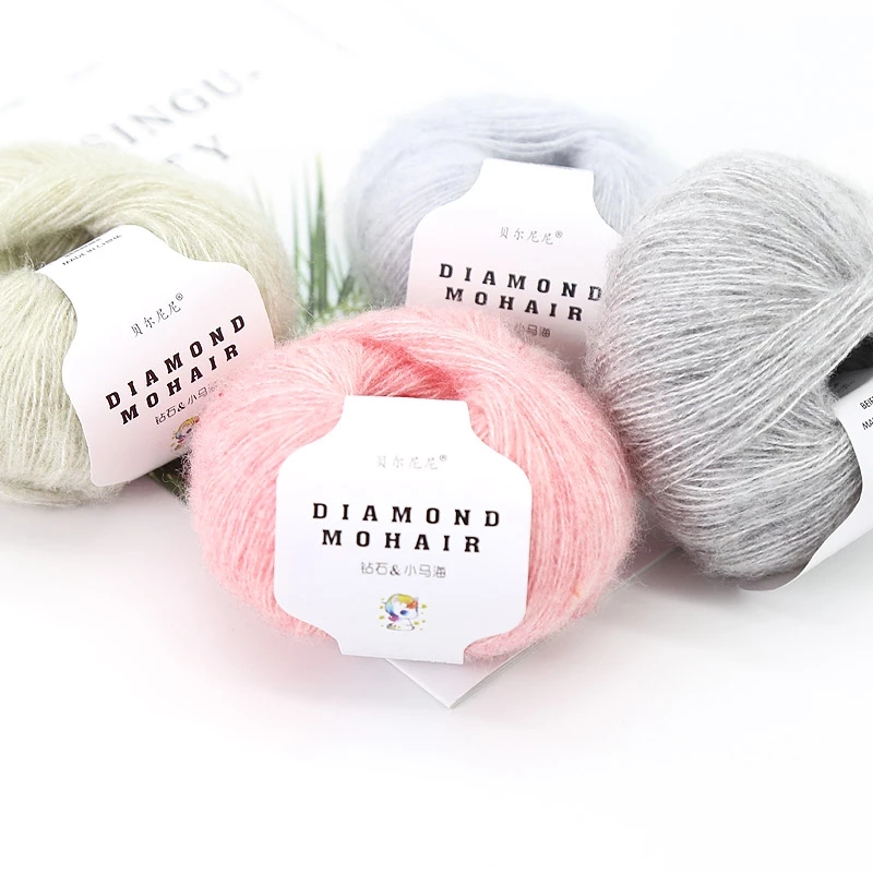 25G/Bal Mohair Garen Haak Huidvriendelijke Baby Wol Draad Voor Breien Trui Shawl