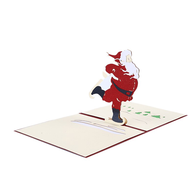 Greeting Cards Christmas Decorations 3D Pop Up Card Santa Claus Christmas Merry Christmas Greeting Cards