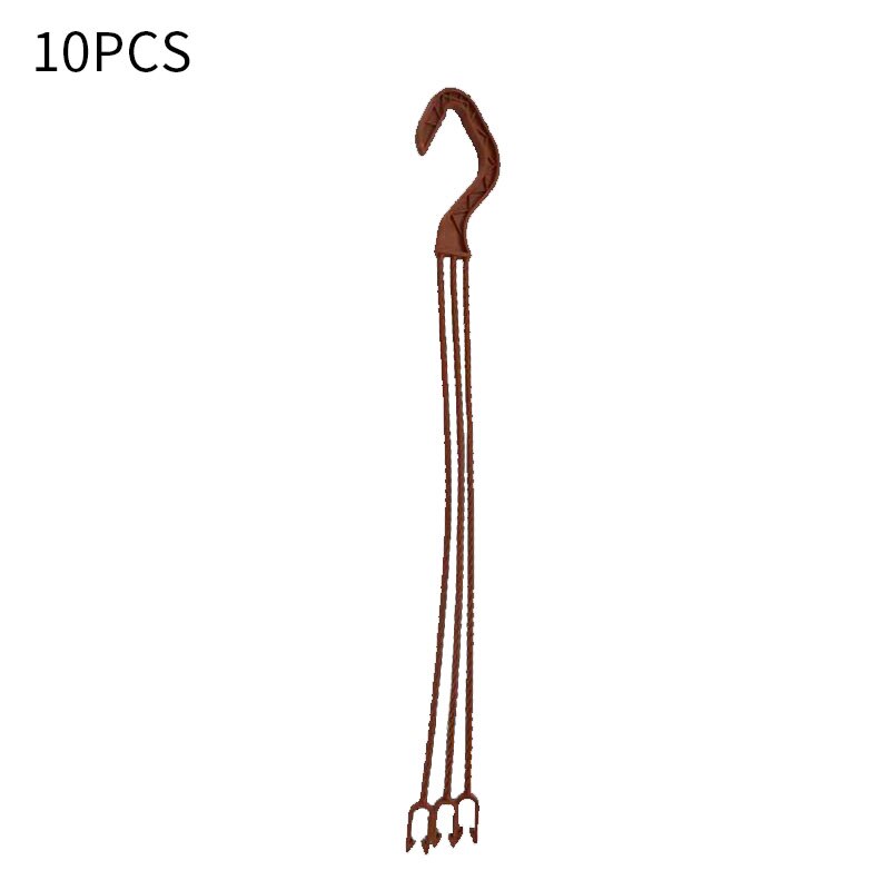 Trwała plastikowa doniczka hak wiszący kosz haki doniczka wsparcie haki wieszak na rośliny doniczkowe ogrodnictwo sadzarka haki narzędzia: 36cm czerwony