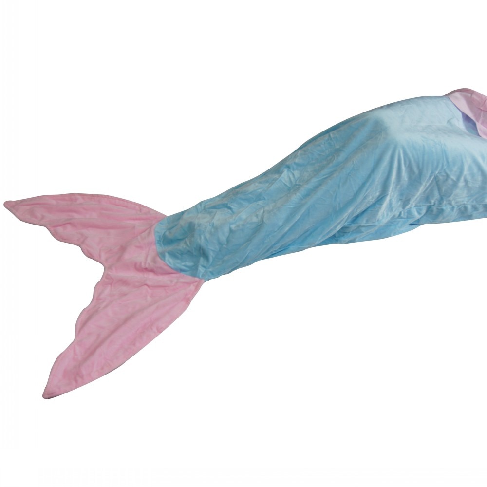 Roze Blauw Paars Slaapzak Deken Gooi Mermaid Vissenstaart Deken Voor Volwassen Childern Super Zachte Dubbele Lagen Kerstcadeau