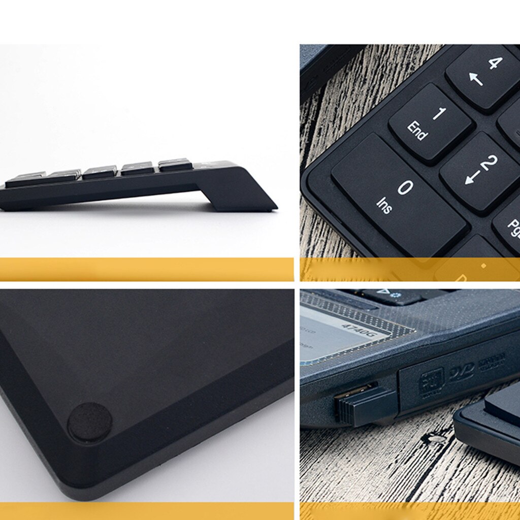 Wireless 2.4G mini one-handed keyboard USB 18-key numeric numeric keyboard PC laptop keyboard 1x keyboard, 1x receiver