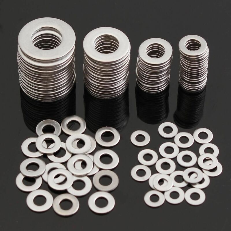 105Pcs Stainless Steel Washer/Spring Metric Washer Assortment Set M3 4 5 6 8 10