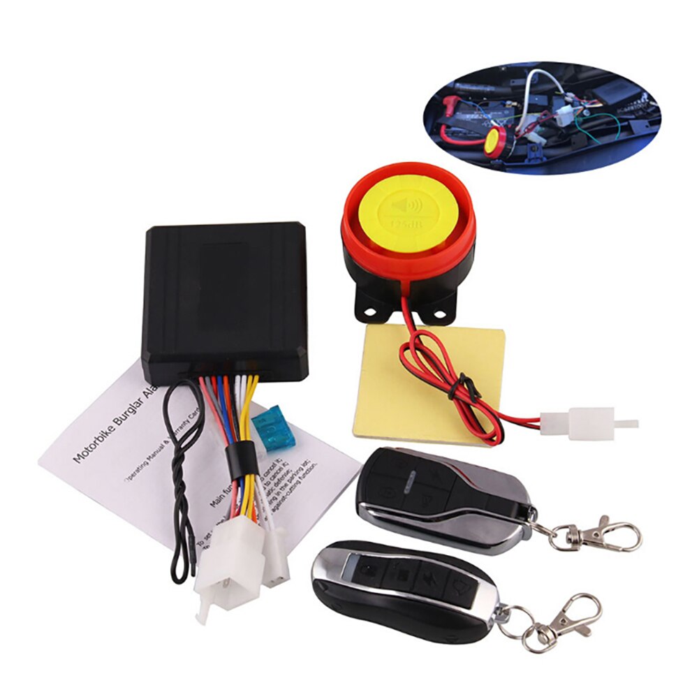 Motorfiets Alarm Anti-Diefstal Scooter Bescherming Inbreker Systeem Afstandsbediening Motor Start Universele Motor Chopper