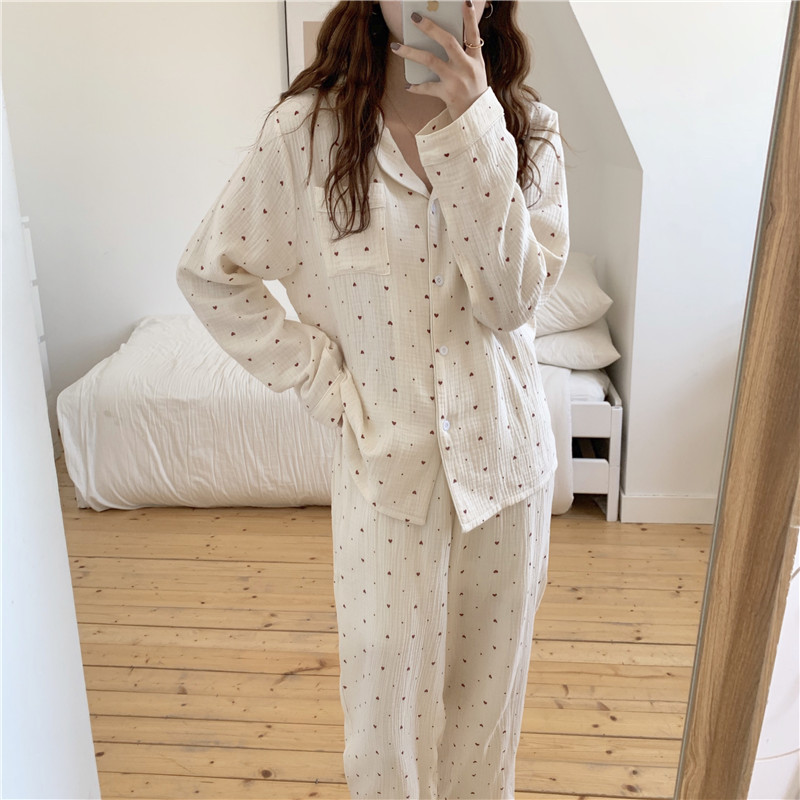 Pyjama en gaze de coton à manches longues pour – Grandado