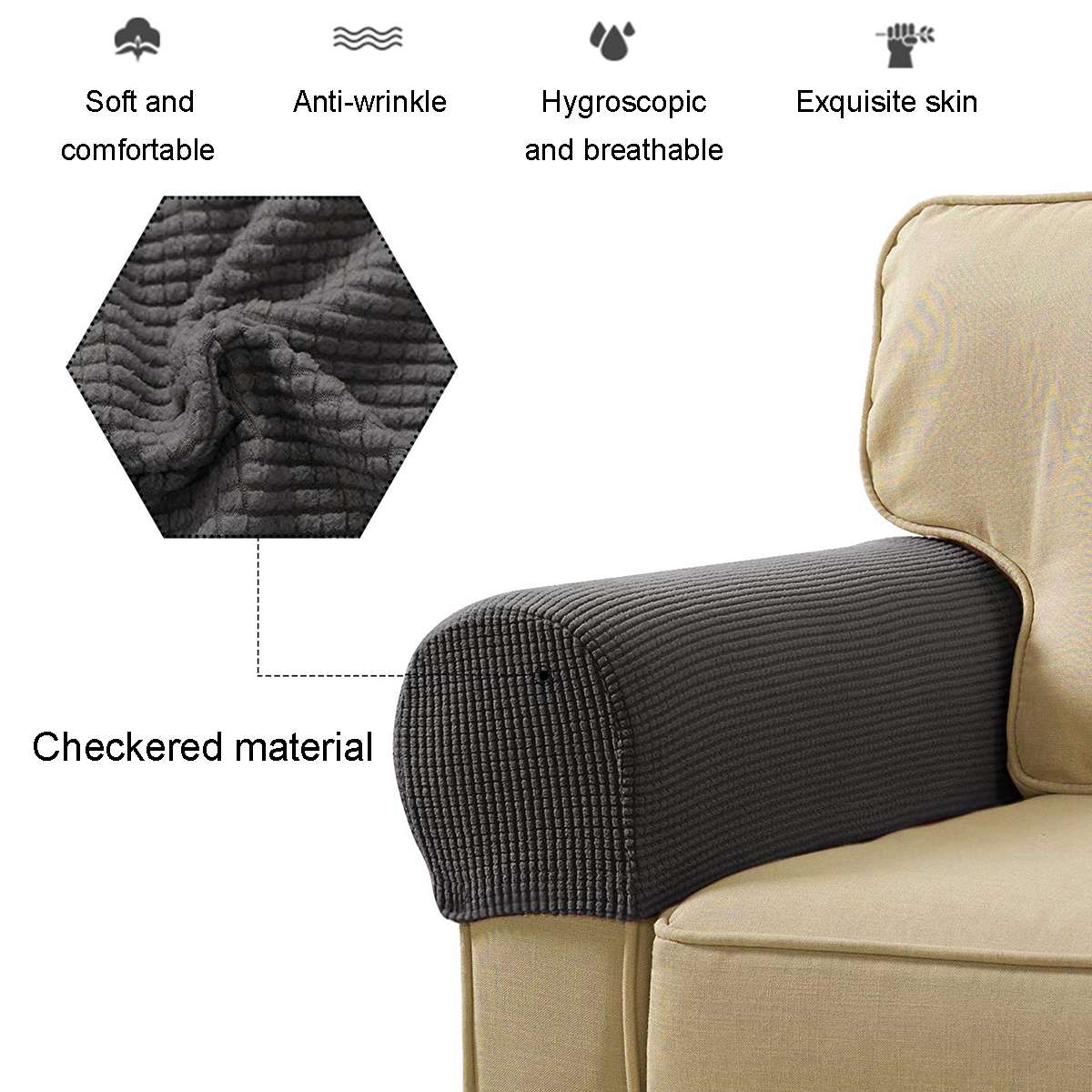 2 stk sofa armlæn betræk støvtæt armlæn betræk beskytter til stol lænestol sofadæk hvilestol sofa slipcovers hjem tekstil