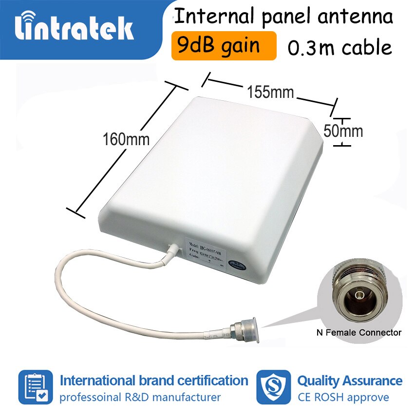 Lintratek 700-2700mhz 2G 3G 4G Panel Antenna 9dbi Indoor 8dbi Outdoor GSM LTE UMTS For Signal Booster Celular Amplifier Repeater