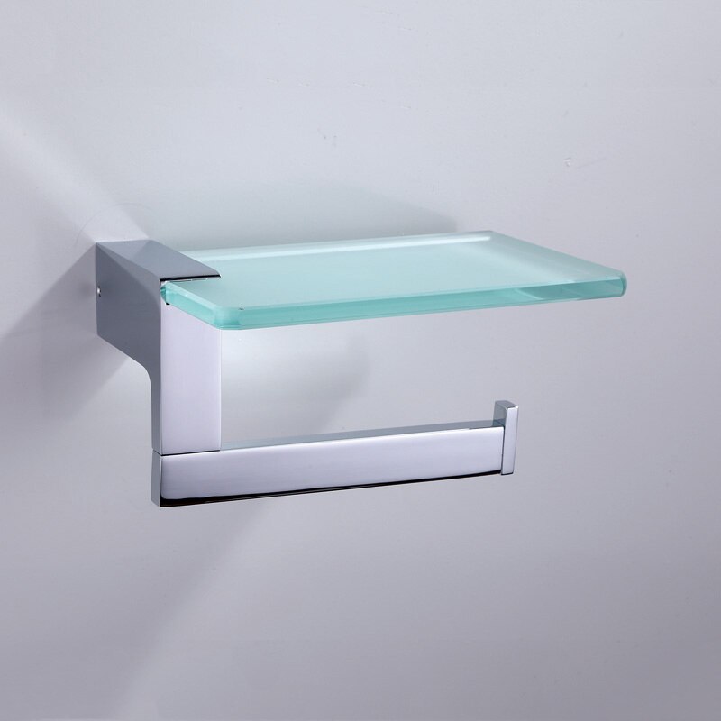 Chrome Bathroom Rack Hardware Accessories Sets Brass Shower Soap Dispenser Dish Towel Rails Robe Hooks Toilet Brush Roll Holder: 9706 paper holder