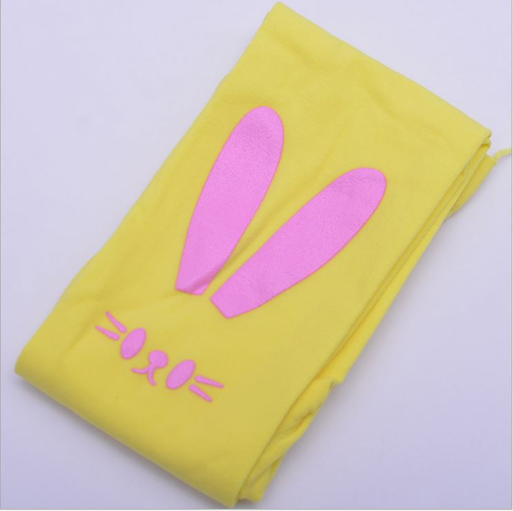 Nuevas medias calientes de las medias de las muchachas de los cabritos del bebé de la historieta linda del Ballet suave de la oreja del conejo: Amarillo