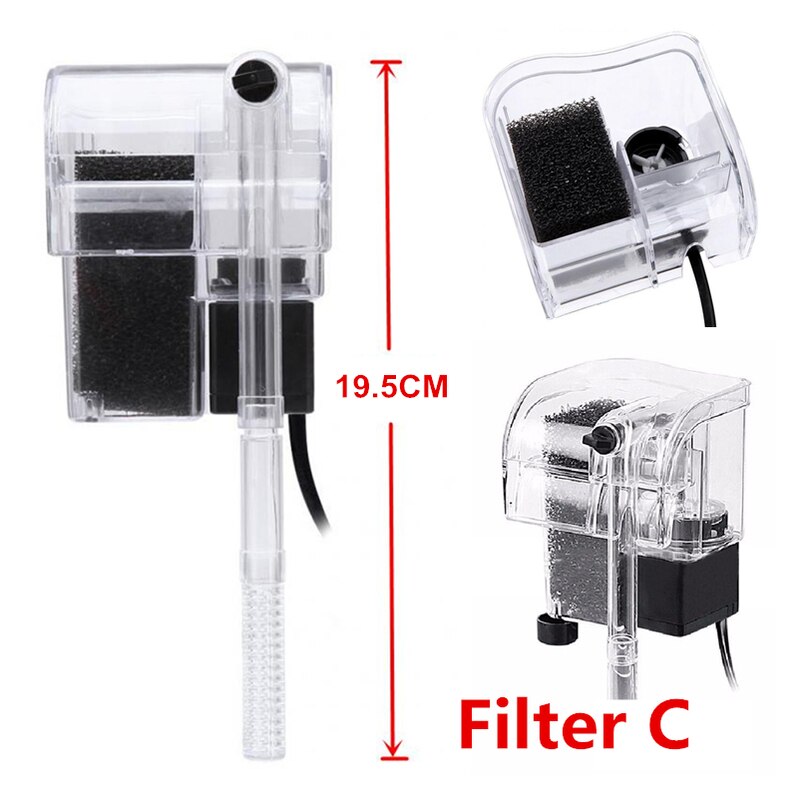 Aquarium dompelpomp 3- in -1 externe hangende vistank powerfilter waterval externe aquarium luchtpomp