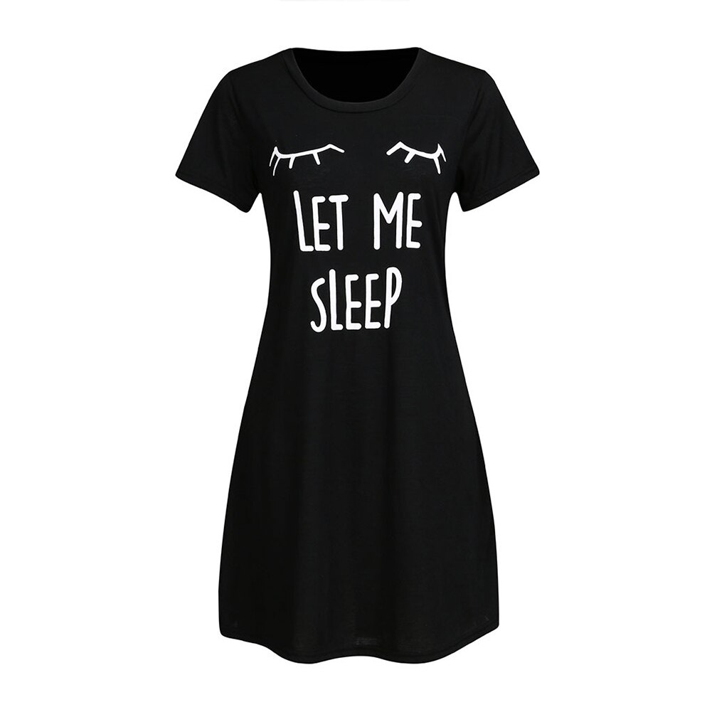 directe pyjama pour femmes chemise de sommeil mignon imprimé robe de nuit à manches courtes vêtements de nuit 24H bateau
