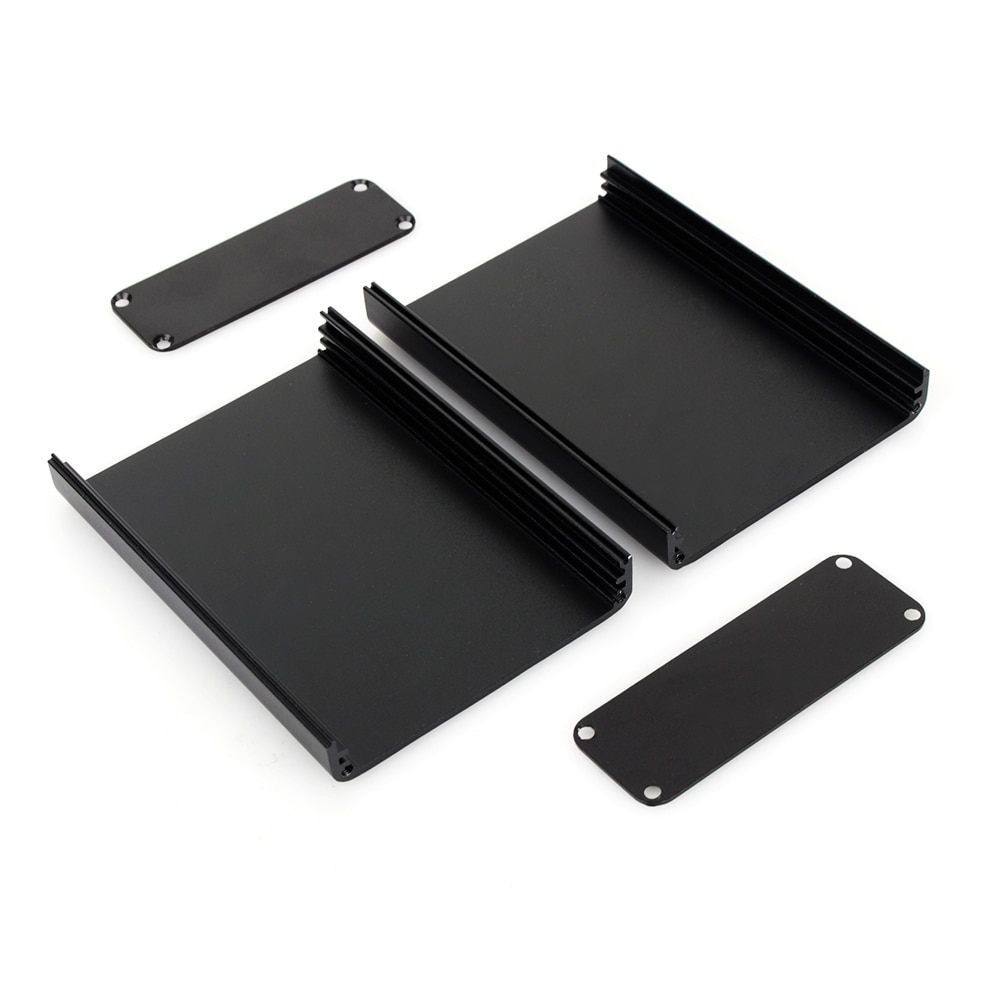 Aluminum PCB Instrument Box Enclosure Electronic Project Case DIY Project Case Panels Screws DIY Built-In Grooves 100X71X25mm