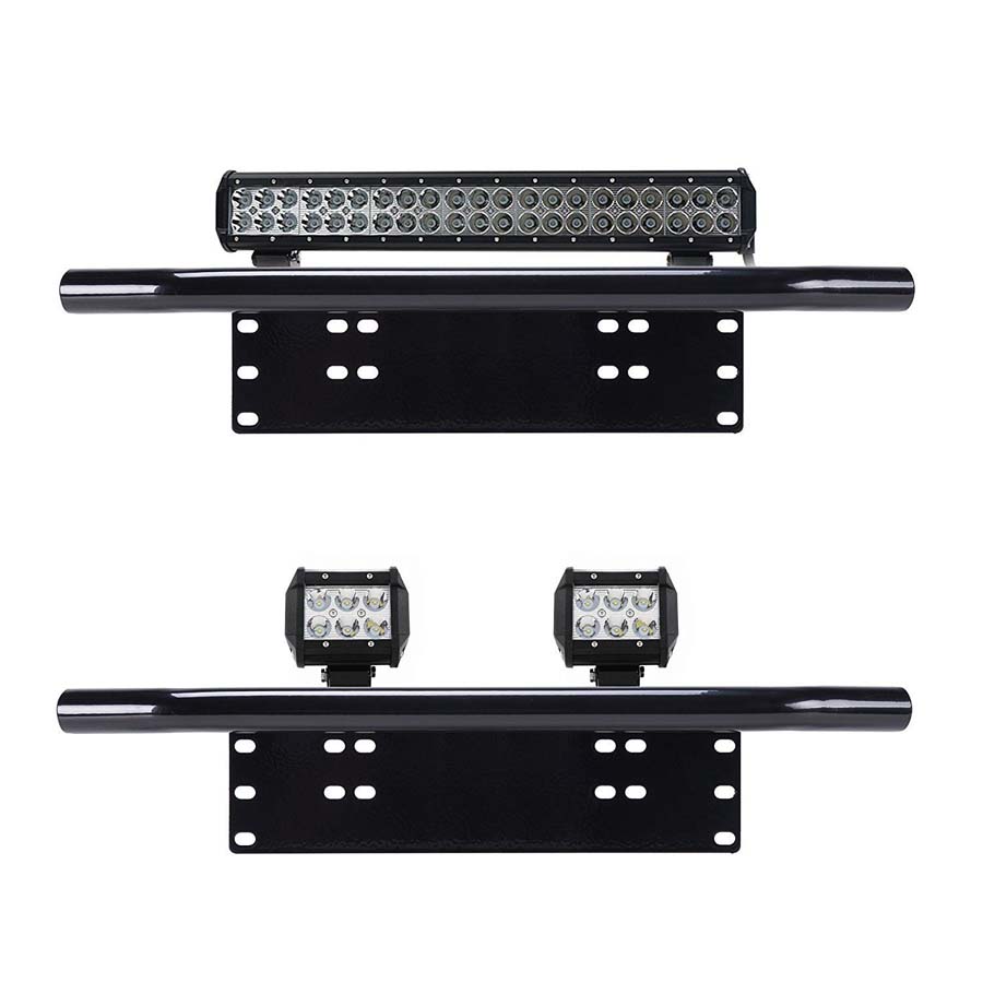 Bull Bar Voorbumper Nummerplaat Beugel Led Verlichting Houder Offroad