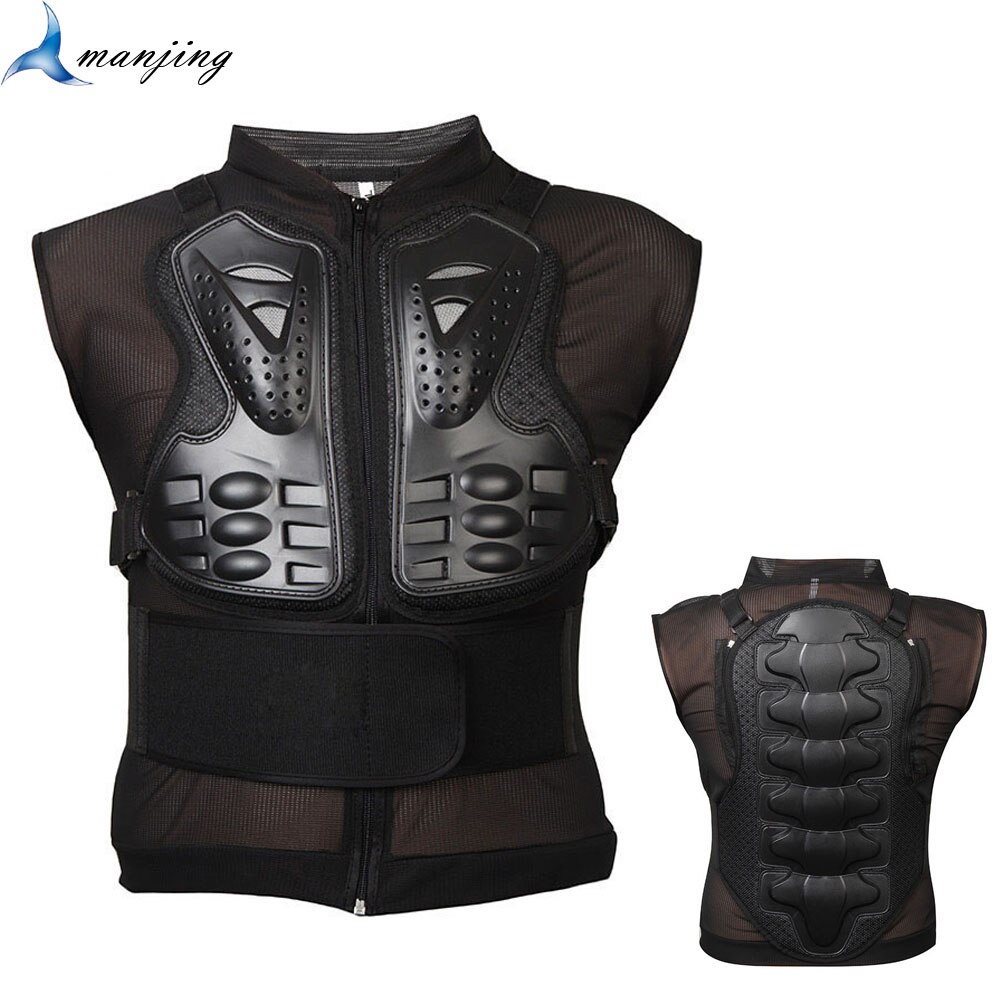 Sleeveless Motorcycle Motocross cross-country Armor protector suit PE hard shell Chest Back Armor protector Cycling MTB ATV armo