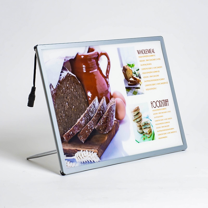 A4 boîte à lumière panneau de menu LED noir panneau lumineux panneau de menu LED