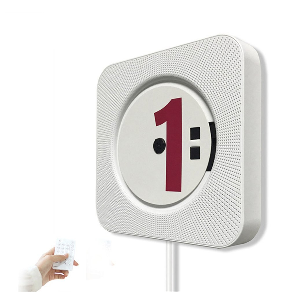 Portable CD Player BT Wall Mountable CD Music Player Home Audio Boombox with Remote Control FM Radio Built-in HiFi Speakers