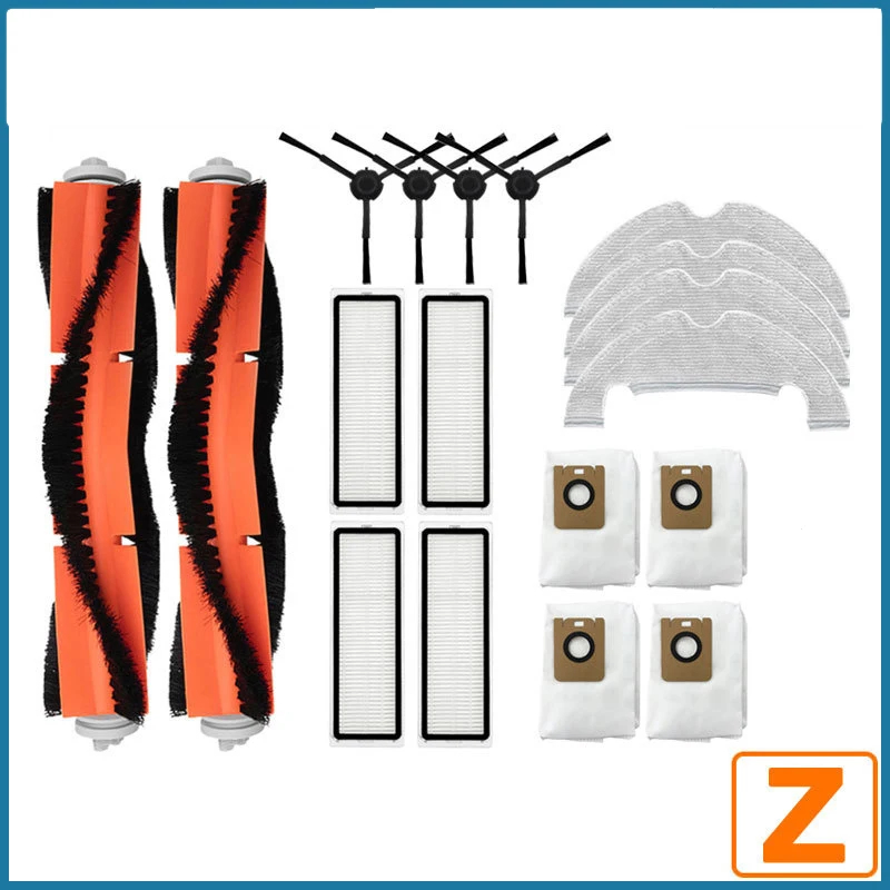 Para Xiaomi Mi Robot aspirador-mopa 2 Ultra STYTJ05ZHM filtro bolsas de polvo paño de mopa cepillo lateral principal piezas Accesorios: Multicolor