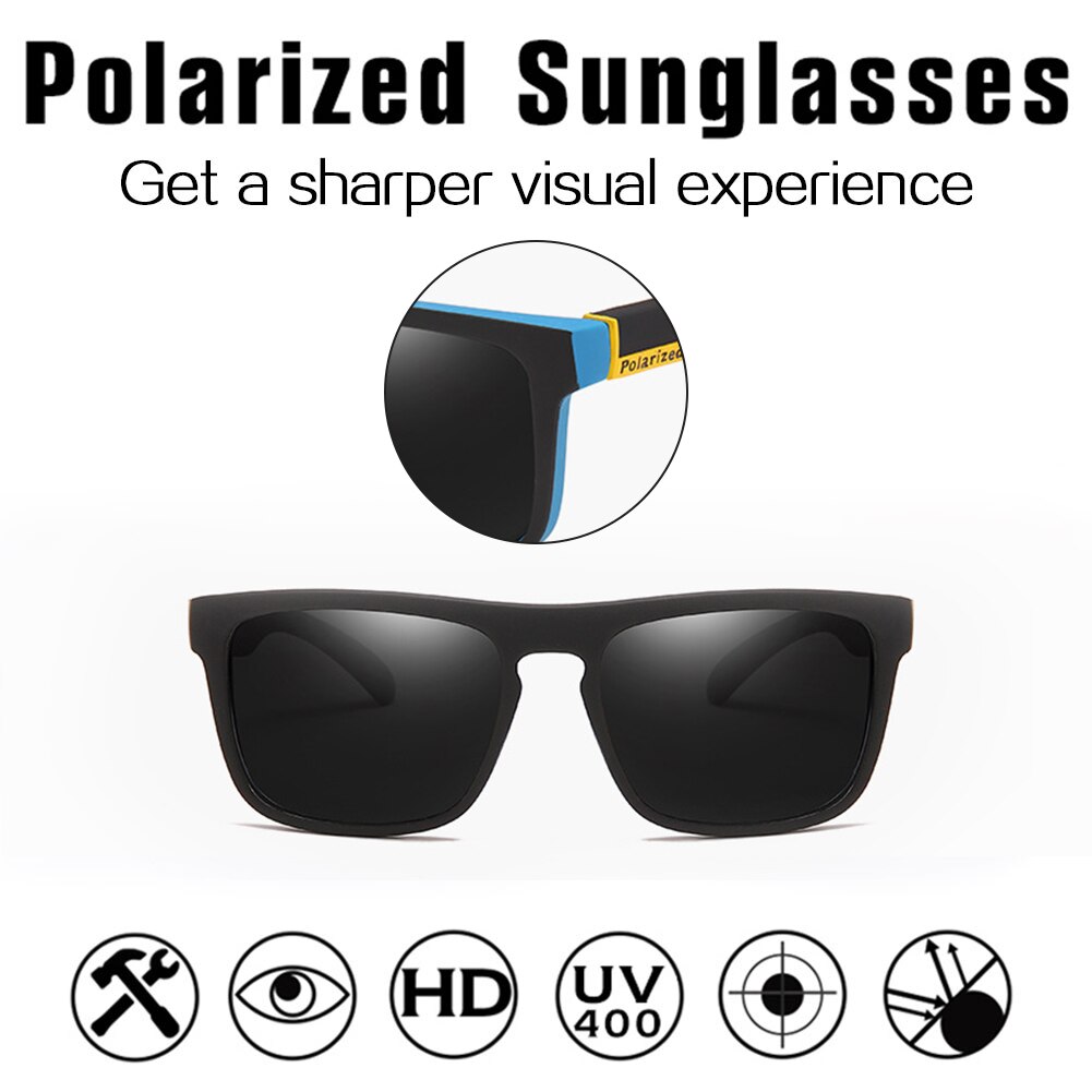 Gafas de sol con revestimiento polarizado para hombre y mujer, lentes de sol grandes con patrón decorativo para deportes al aire libre, ciclismo, pesca, montura de movimiento grande
