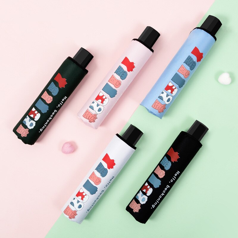 Creatieve Cartoon Kat Klauw Paraplu Opvouwbare Regenachtige Kat Paraplu Voor Vrouwen Meisjes Jongens Uv Mooie Dier Paraplu YD200072