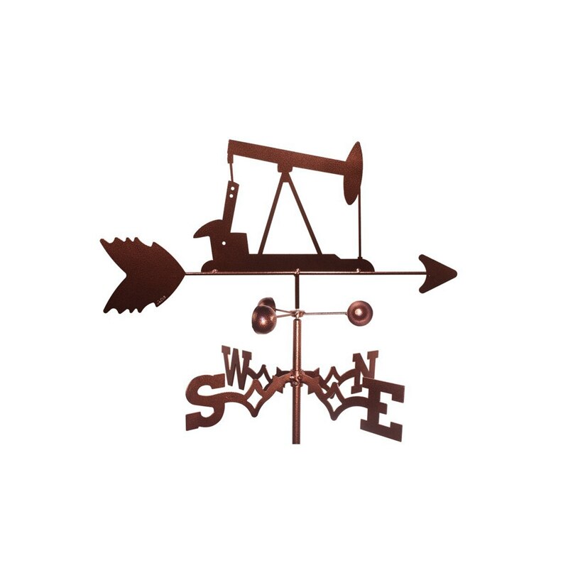 Exquisite Metal Weather Vane Ornament Metal Bracket Weather Vane Farm Retro Weathervane Stainless Steel Wind Vane Measuring Tool Black Wind Direction