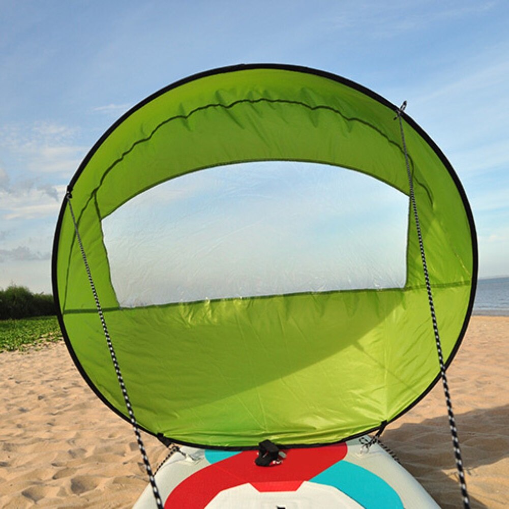 Foldable Kayak Boat Wind Paddle Sailing Kit Sail Sup Paddle Board Sailing Canoe Stroke Paddle Rowing Boat Wind Clear Window